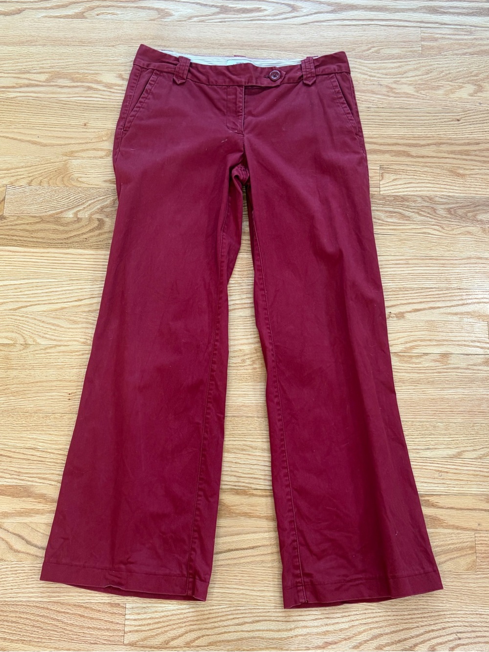 LOFT Marisa Trousers modern dress pants cranberry red bottoms size 2